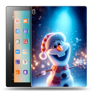 Силиконовый чехол на Lenovo Tab 4 10 с принтом Новый год