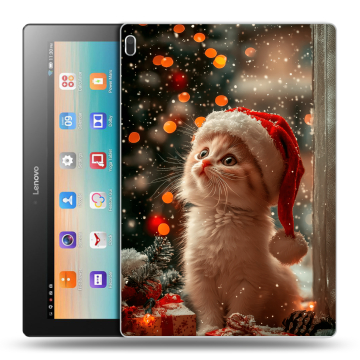Силиконовый чехол на Lenovo Tab 4 10 с принтом Новый год