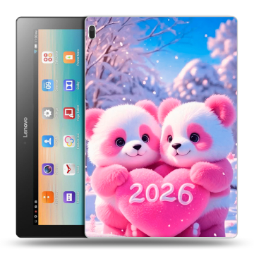 Силиконовый чехол на Lenovo Tab 4 10 с принтом Новый год