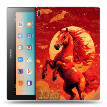 Силиконовый чехол на Lenovo Tab 4 10 с принтом Новый год