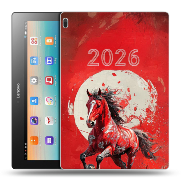 Силиконовый чехол на Lenovo Tab 4 10 с принтом Новый год