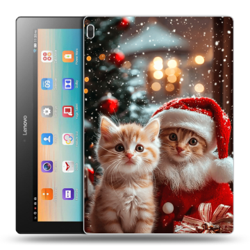Силиконовый чехол на Lenovo Tab 4 10 с принтом Новый год