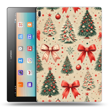 Силиконовый чехол на Lenovo Tab 4 10 с принтом Новый год