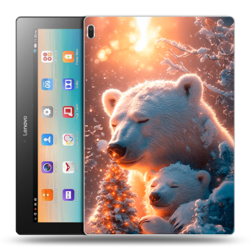 Силиконовый чехол на Lenovo Tab 4 10 с принтом Новый год