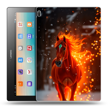 Силиконовый чехол на Lenovo Tab 4 10 с принтом Новый год
