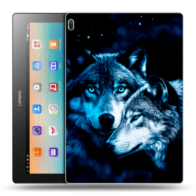 Силиконовый чехол на Lenovo Tab 4 10 с принтом Волки Силиконовый чехол на Lenovo Tab 4 10 с принтом Волки