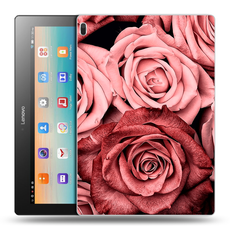 Силиконовый чехол на Lenovo Tab 4 10 с принтом Цветы розы Силиконовый чехол на Lenovo Tab 4 10 с принтом Цветы розы