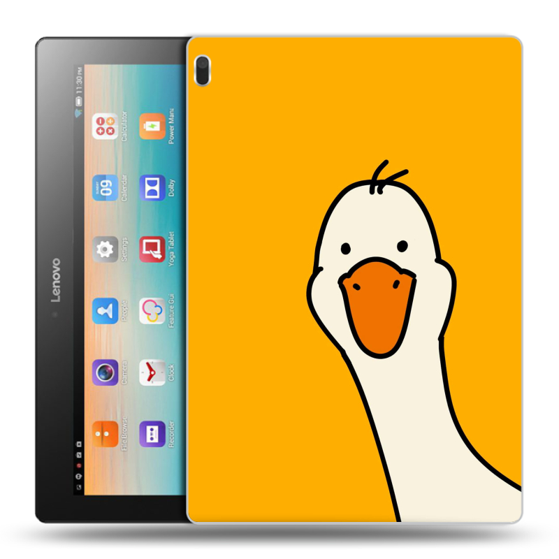 Силиконовый чехол на Lenovo Tab 4 10 с принтом Утка Силиконовый чехол на Lenovo Tab 4 10 с принтом Утка