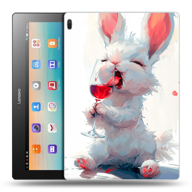 Силиконовый чехол на Lenovo Tab 4 10 с принтом кролик зайчик Силиконовый чехол на Lenovo Tab 4 10 с принтом кролик зайчик
