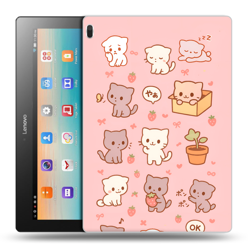 Силиконовый чехол на Lenovo Tab 4 10 с принтом Hello Kitty Хелоу Кити Силиконовый чехол на Lenovo Tab 4 10 с принтом Hello Kitty Хелоу Кити