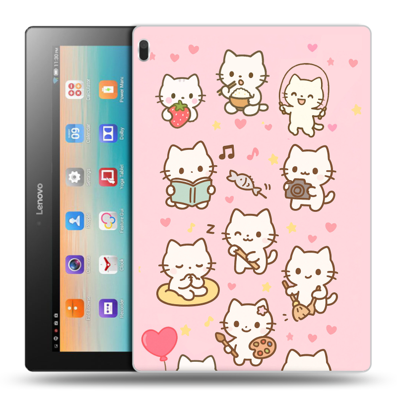 Силиконовый чехол на Lenovo Tab 4 10 с принтом Hello Kitty Хелоу Кити Силиконовый чехол на Lenovo Tab 4 10 с принтом Hello Kitty Хелоу Кити