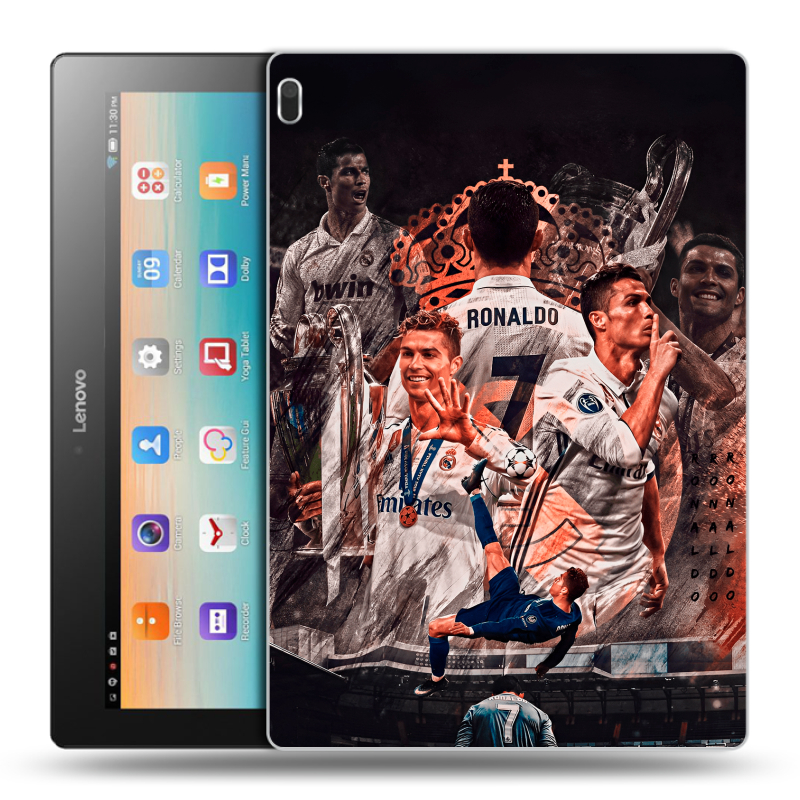 Силиконовый чехол на Lenovo Tab 4 10 с принтом Реал Роналдо Real Ronaldo Силиконовый чехол на Lenovo Tab 4 10 с принтом Реал Роналдо Real Ronaldo