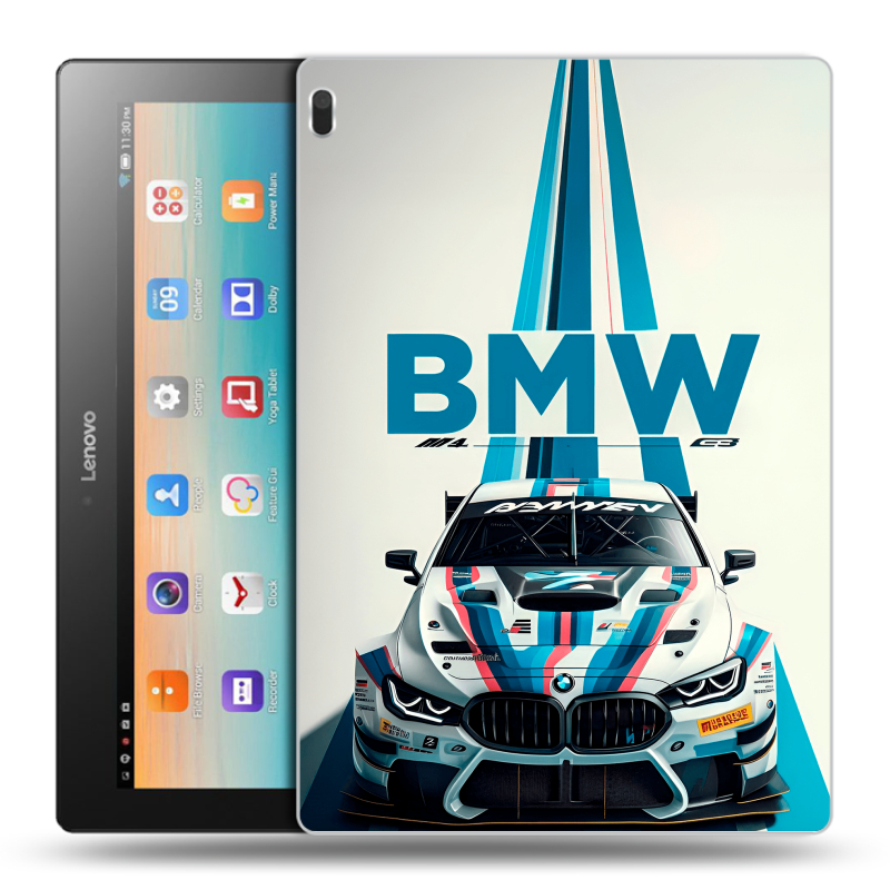 Силиконовый чехол на Lenovo Tab 4 10 с принтом БМВ BMW Силиконовый чехол на Lenovo Tab 4 10 с принтом БМВ BMW