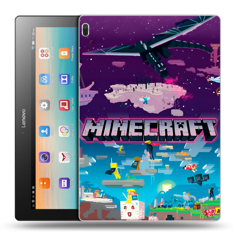 Силиконовый чехол на Lenovo Tab 4 10 с принтом Майнкрафт Minecraft Силиконовый чехол на Lenovo Tab 4 10 с принтом Майнкрафт Minecraft