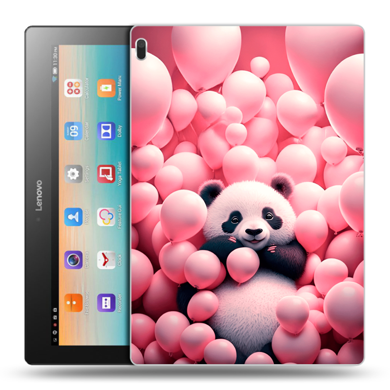 Силиконовый чехол на Lenovo Tab 4 10 с принтом Панда Силиконовый чехол на Lenovo Tab 4 10 с принтом Панда