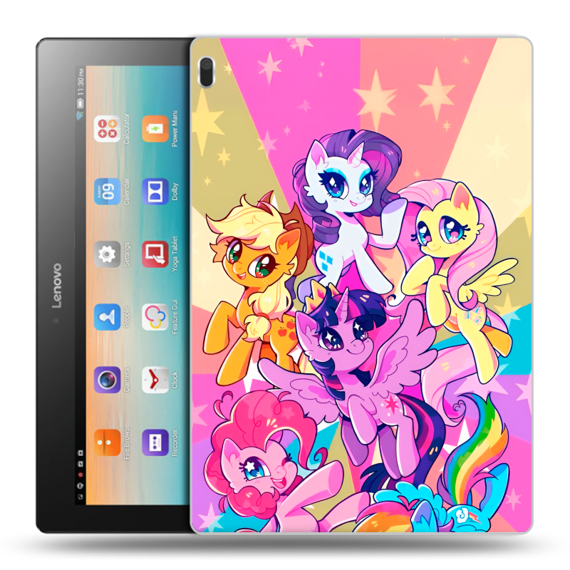 Силиконовый чехол на Lenovo Tab 4 10 с принтом My little pony Дружба чудо Силиконовый чехол на Lenovo Tab 4 10 с принтом My little pony Дружба чудо