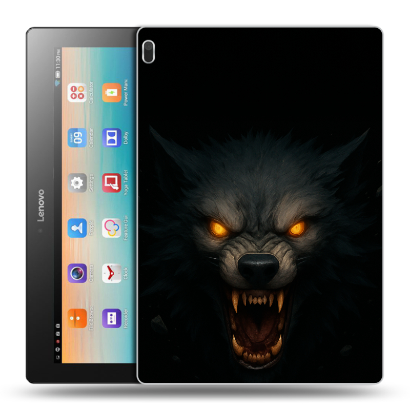 Силиконовый чехол на Lenovo Tab 4 10 с принтом Волк Силиконовый чехол на Lenovo Tab 4 10 с принтом Волк