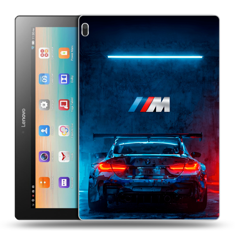 Силиконовый чехол на Lenovo Tab 4 10 с принтом BMW БМВ Силиконовый чехол на Lenovo Tab 4 10 с принтом BMW БМВ