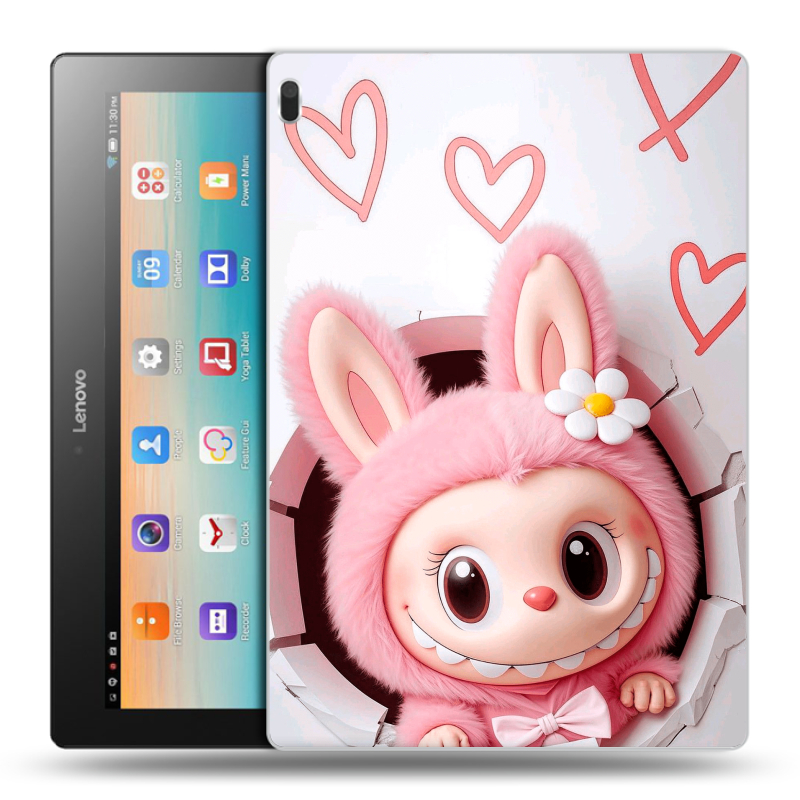 Силиконовый чехол на Lenovo Tab 4 10 с принтом Labubu Лабубу Силиконовый чехол на Lenovo Tab 4 10 с принтом Labubu Лабубу