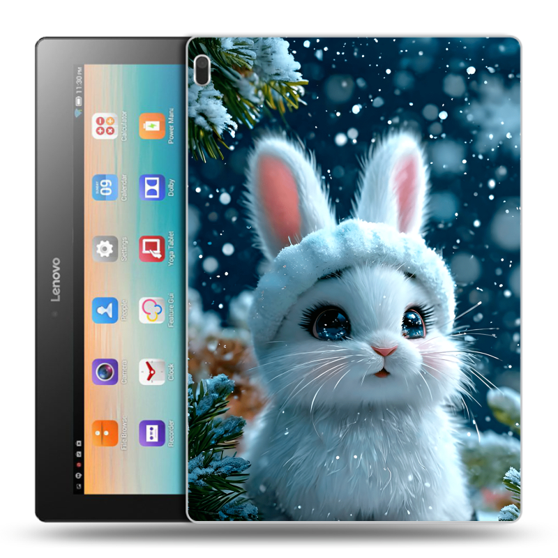 Силиконовый чехол на Lenovo Tab 4 10 с принтом Новый год Силиконовый чехол на Lenovo Tab 4 10 с принтом Новый год