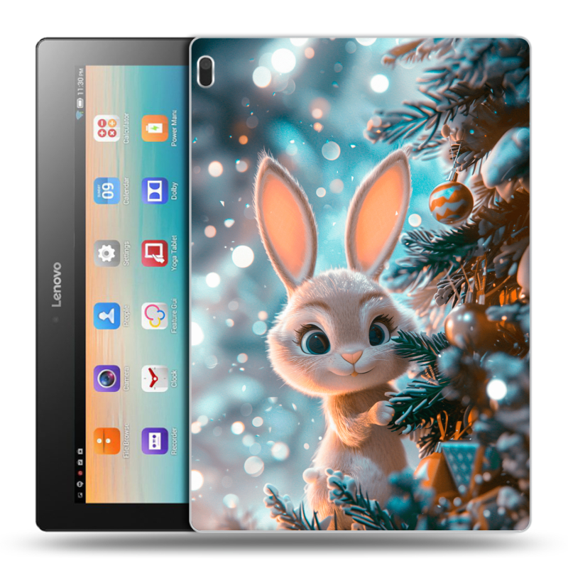 Силиконовый чехол на Lenovo Tab 4 10 с принтом Новый год Силиконовый чехол на Lenovo Tab 4 10 с принтом Новый год