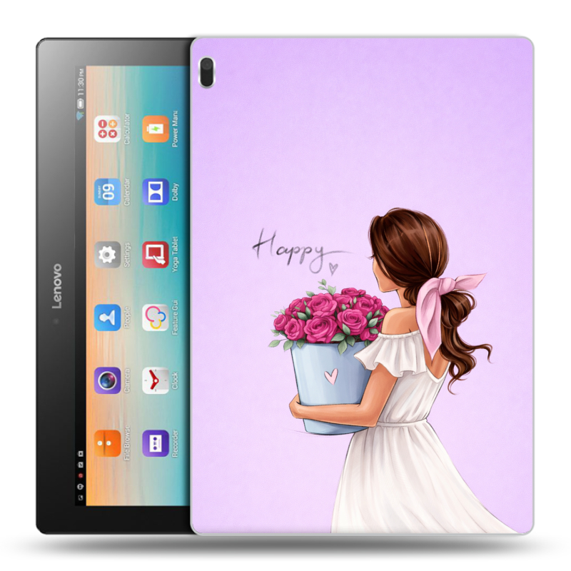Силиконовый чехол на Lenovo Tab 4 10 с принтом женский Силиконовый чехол на Lenovo Tab 4 10 с принтом женский