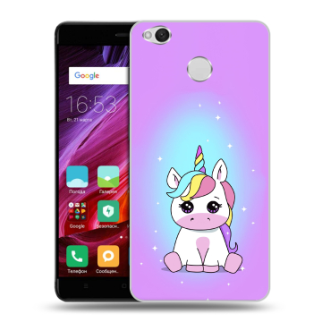 Силиконовый противоударный чехол на Xiaomi RedMi 4X с принтом Единорог Силиконовый противоударный чехол на Xiaomi RedMi 4X с принтом Единорог
