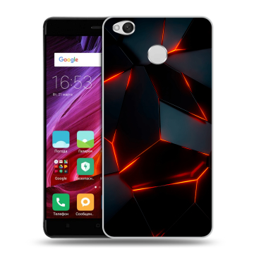 Силиконовый противоударный чехол на Xiaomi RedMi 4X с принтом Яркие абстракции