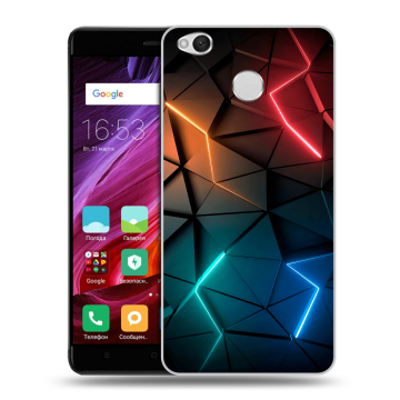 Силиконовый противоударный чехол на Xiaomi RedMi 4X с принтом Абстракция неон Силиконовый противоударный чехол на Xiaomi RedMi 4X с принтом Абстракция неон
