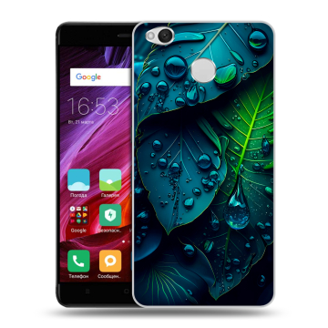 Силиконовый противоударный чехол на Xiaomi RedMi 4X с принтом Листья Силиконовый противоударный чехол на Xiaomi RedMi 4X с принтом Листья