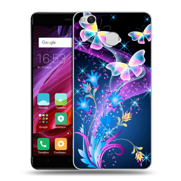 Силиконовый противоударный чехол на Xiaomi RedMi 4X с принтом Бабочки Силиконовый противоударный чехол на Xiaomi RedMi 4X с принтом Бабочки