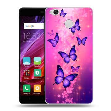 Силиконовый противоударный чехол на Xiaomi RedMi 4X с принтом Бабочки Силиконовый противоударный чехол на Xiaomi RedMi 4X с принтом Бабочки