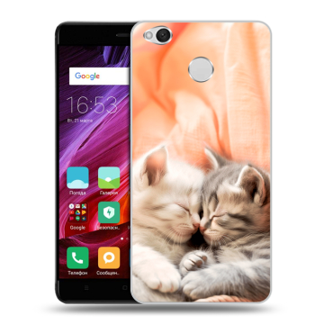 Силиконовый противоударный чехол на Xiaomi RedMi 4X с принтом Котята
