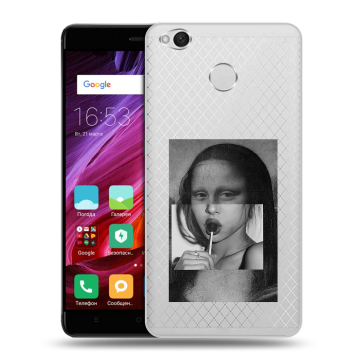 Силиконовый противоударный чехол на Xiaomi RedMi 4X с принтом Мона Лиза Силиконовый противоударный чехол на Xiaomi RedMi 4X с принтом Мона Лиза