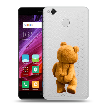Силиконовый противоударный чехол на Xiaomi RedMi 4X с принтом Медведь Силиконовый противоударный чехол на Xiaomi RedMi 4X с принтом Медведь