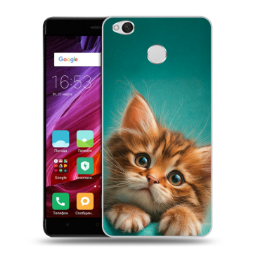 Силиконовый противоударный чехол на Xiaomi RedMi 4X с принтом котенок Силиконовый противоударный чехол на Xiaomi RedMi 4X с принтом котенок