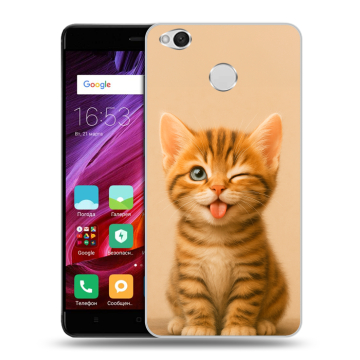 Силиконовый противоударный чехол на Xiaomi RedMi 4X с принтом котенок Силиконовый противоударный чехол на Xiaomi RedMi 4X с принтом котенок