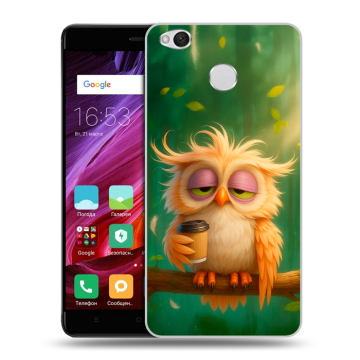 Силиконовый противоударный чехол на Xiaomi RedMi 4X с принтом сова