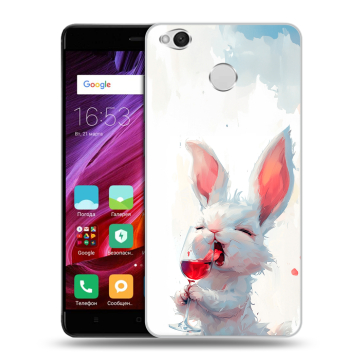 Силиконовый противоударный чехол на Xiaomi RedMi 4X с принтом кролик зайчик Силиконовый противоударный чехол на Xiaomi RedMi 4X с принтом кролик зайчик