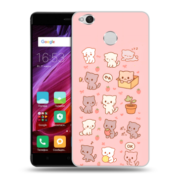 Силиконовый противоударный чехол на Xiaomi RedMi 4X с принтом Hello Kitty Хелоу Кити