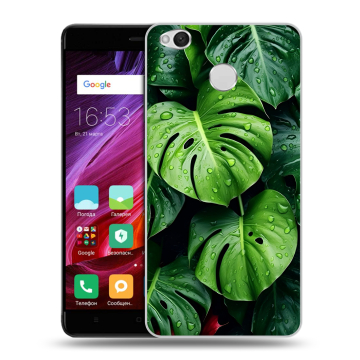 Силиконовый противоударный чехол на Xiaomi RedMi 4X с принтом Листья Силиконовый противоударный чехол на Xiaomi RedMi 4X с принтом Листья