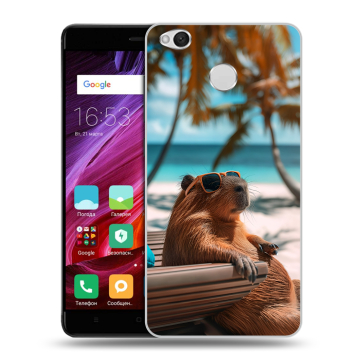 Силиконовый противоударный чехол на Xiaomi RedMi 4X с принтом Капибара Силиконовый противоударный чехол на Xiaomi RedMi 4X с принтом Капибара