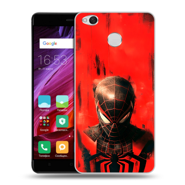Силиконовый противоударный чехол на Xiaomi RedMi 4X с принтом человек паук spiderman Силиконовый противоударный чехол на Xiaomi RedMi 4X с принтом человек паук spiderman