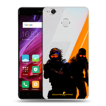 Силиконовый противоударный чехол на Xiaomi RedMi 4X с принтом Контер страйк Counter strike