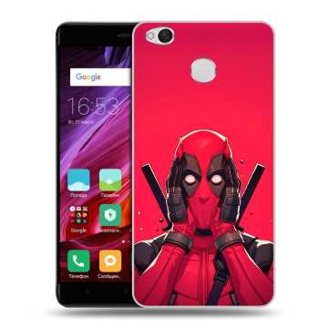 Силиконовый противоударный чехол на Xiaomi RedMi 4X с принтом Дедпул Deadpool