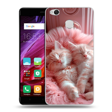Силиконовый противоударный чехол на Xiaomi RedMi 4X с принтом котята котики Силиконовый противоударный чехол на Xiaomi RedMi 4X с принтом котята котики
