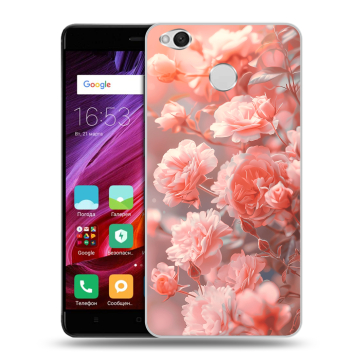 Силиконовый противоударный чехол на Xiaomi RedMi 4X с принтом Розы цветы Силиконовый противоударный чехол на Xiaomi RedMi 4X с принтом Розы цветы