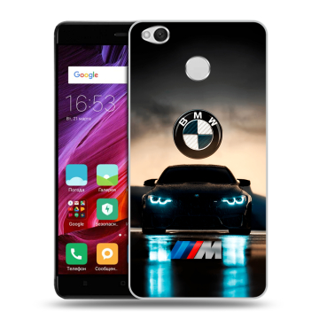 Силиконовый противоударный чехол на Xiaomi RedMi 4X с принтом БМВ BMW Силиконовый противоударный чехол на Xiaomi RedMi 4X с принтом БМВ BMW