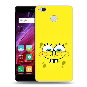 Силиконовый противоударный чехол на Xiaomi RedMi 4X с принтом спанчбоб спанч боб