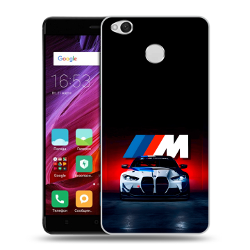Силиконовый противоударный чехол на Xiaomi RedMi 4X с принтом БМВ BMW Силиконовый противоударный чехол на Xiaomi RedMi 4X с принтом БМВ BMW
